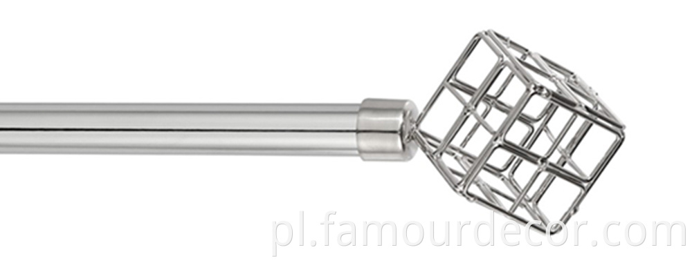 Classic magic square wrought iron curtain rod